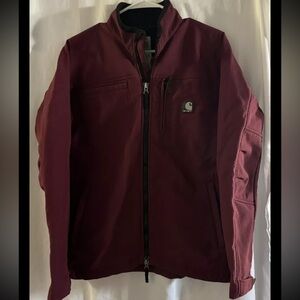 CARHARTT WOMEN'S Size Med Regular SOFT SHELL JACKET Burgundy